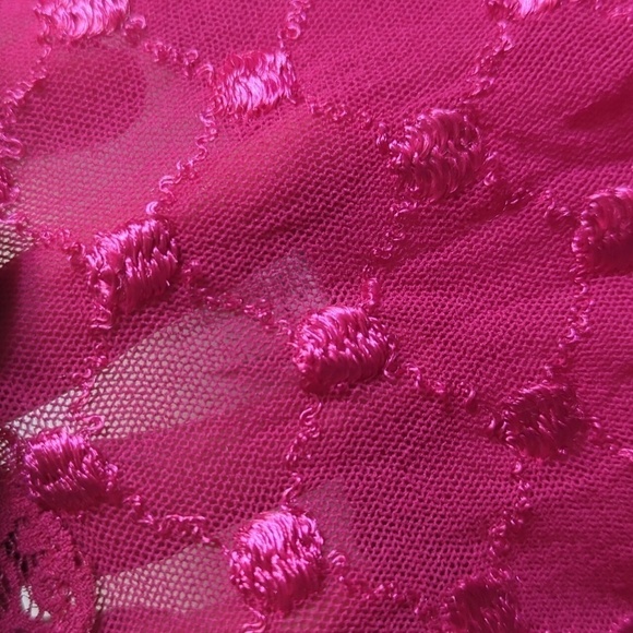 Adrianne Lingerie Mini Slip Dress Stretchy Pink Made In Canada Barbiecore - Picture 8 of 13